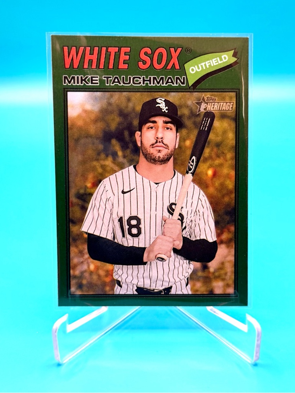 2026 Topps Heritage 🔥Mike Tauchman Green Parallel! 🤩 #90 White Sox